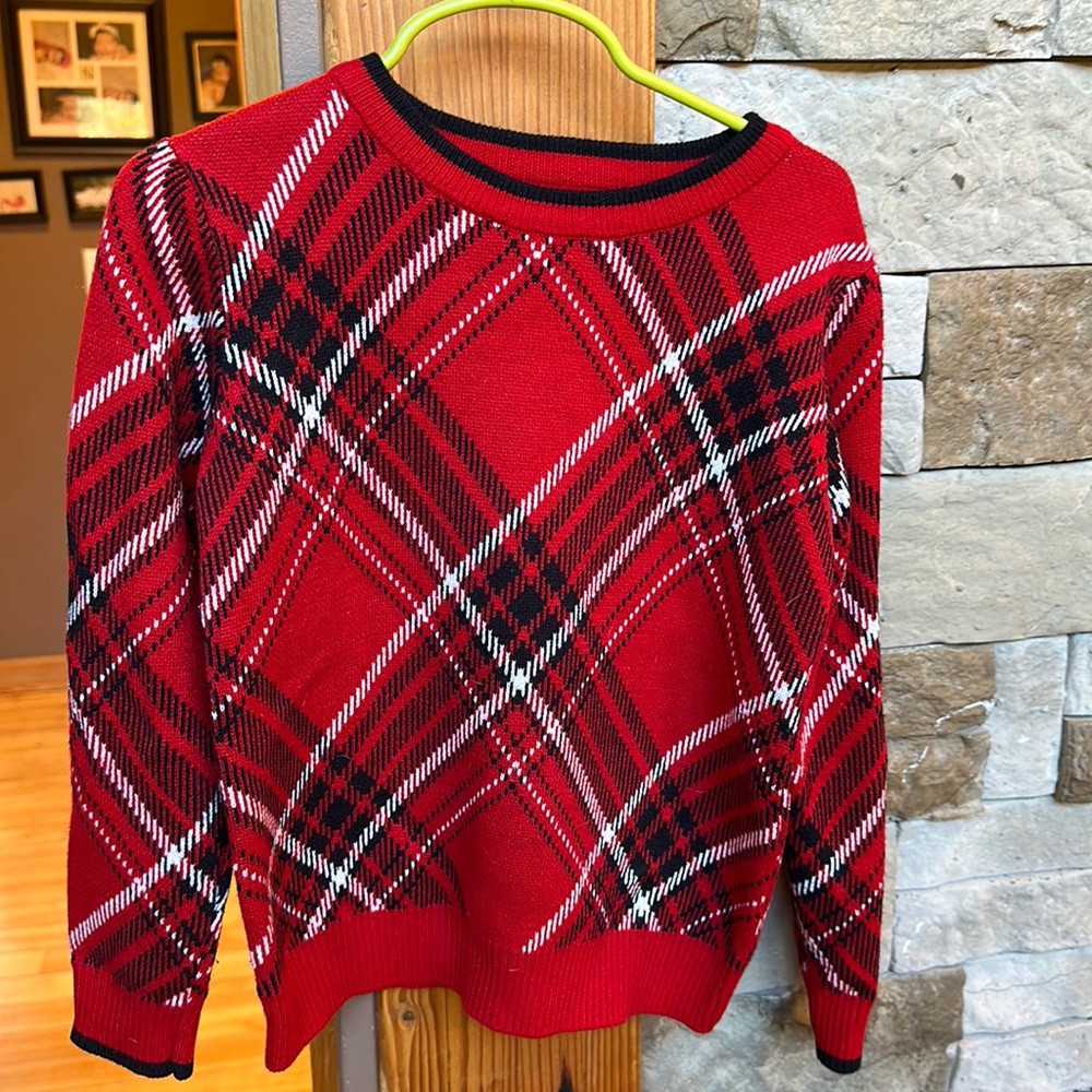 Charter Club Girl’s Sweater Size 6 Plaid